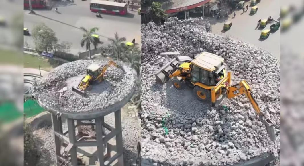 JCB on 10 Storey Water