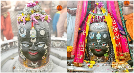 उज्जैन महाकालेश्वर मंदिर में भस्म आरती के दौरान सजे बाबा महाकाल