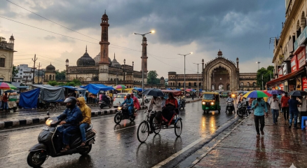 लखनऊ में आज बारिश और बादल छाए रहने का मौसम