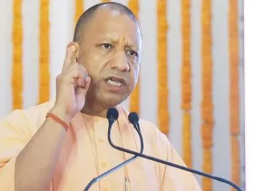 CM Yogi Adityanath during a program in Devipatan division